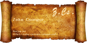 Zeke Csongor névjegykártya